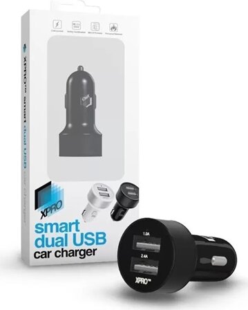 Xpro 115806 Smart 2xUSB-A Autós töltő - Fekete