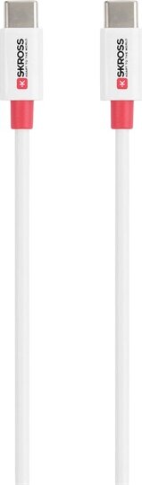 Skross USBC-TO-LIGHT-200 USB Type-C apa - USB Type-C apa Adat és töltőkábel - Fehér (1.2m)