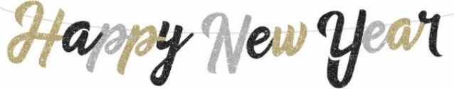 Godan Happy New Year feliratos papírgirland 250 cm