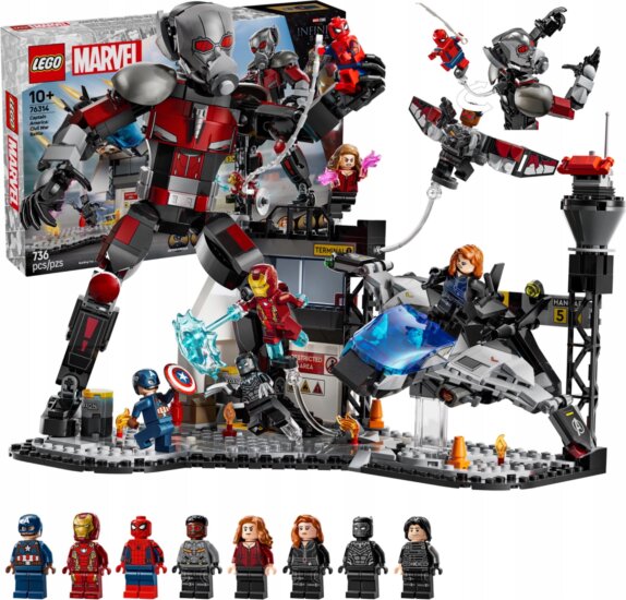 LEGO® Marvel: 76314 - Amerika Kapitány: Polgárháború csatajelenet