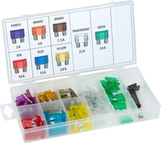 MNC 05715 97db 3-30A biztosíték készlet + kiszedő MNC 05715 97db 3-30A biztosíték készlet + kiszedő