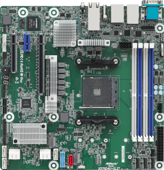 Asrock X570D4U-2L2T/BCM DDR4 AMD AM4 MicroATX Alaplap