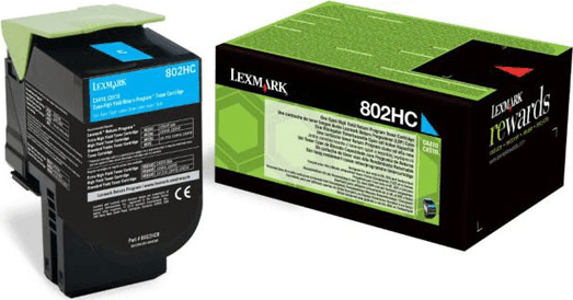 Lexmark 80C2HCE (CX410) Toner Ciánkék