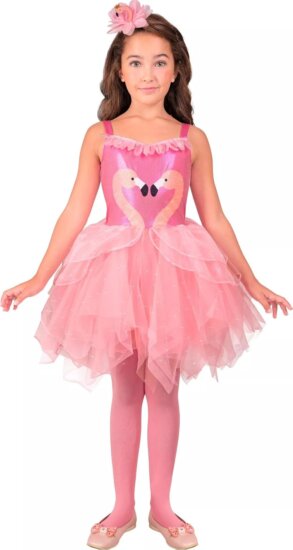 Widmann Flamingo jelmez fejpánttal lányoknak - 116 cm