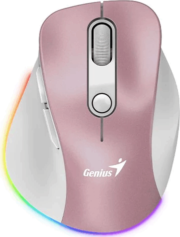 Genius Ergo 9000S Pro Bluetooth + RF Wireless Ergonomikus Egér - Rózsaszín