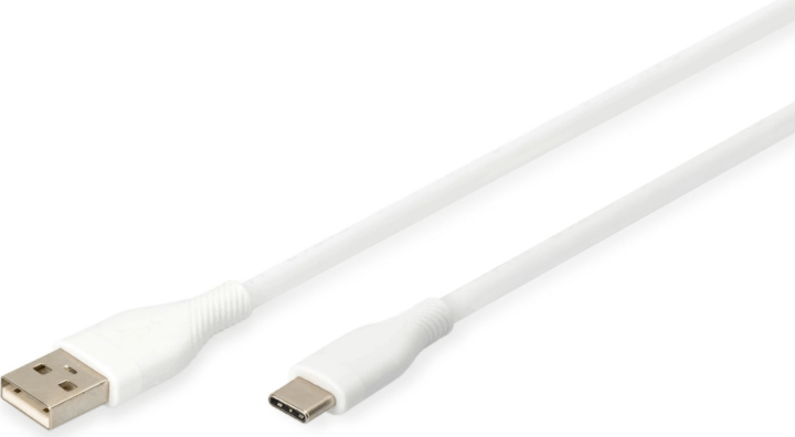 Digitus USB-A apa - USB-C apa 2.0 Adat és töltő kábel 1m - Fehér Digitus USB-A apa - USB-C apa 2.0 Adat és töltő kábel 1m - Fehér