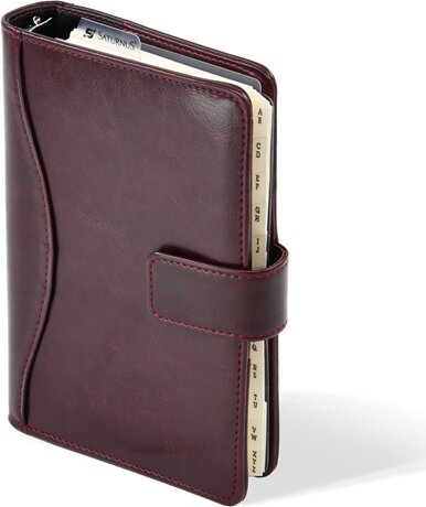 Kalendart Saturnus M231 130x190mm Műbőr gyűrűs kalendárium - Bordó