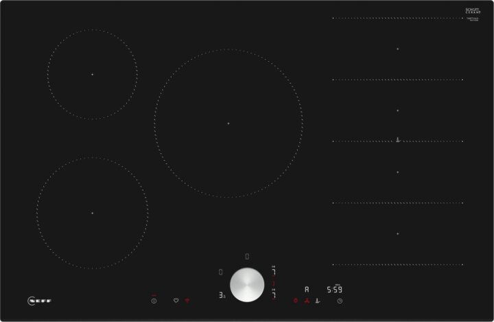 Neff T68FTV4L0 N 90 Beépíthető Okos 5 zónás Indukciós Főzőlap 7400 Watt - Fekete