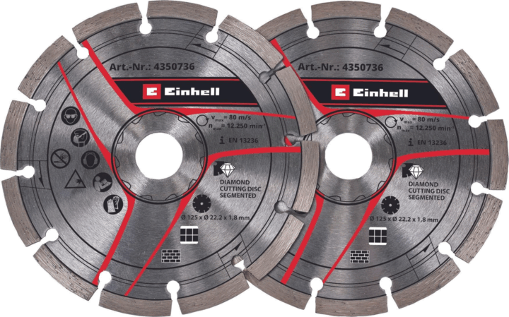 Einhell 4350736 Gyémánt Falhorony maró vágótárcsa készlet 125mm (2db / csomag)