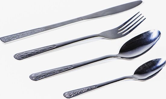 Iris KT-558 Drops Rozsdamentes acél evőeszköz szett - Ezüst (16 db)