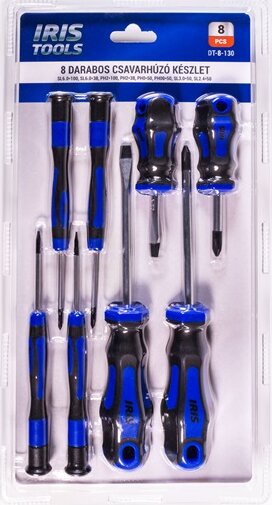 Iris Tools DT-8-130 Csavarhúzó készlet (8 db / csomag)