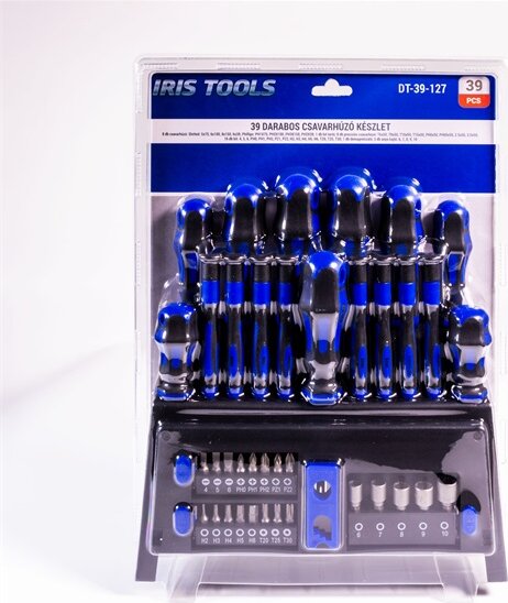 Iris Tools DT-39-127 Csavarhúzó készlet (39 db / csomag) Iris Tools DT-39-127 Csavarhúzó készlet (39 db / csomag)