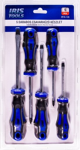 Iris Tools DT-5-125 Csavarhúzó készlet (5 db / csomag) Iris Tools DT-5-125 Csavarhúzó készlet (5 db / csomag)