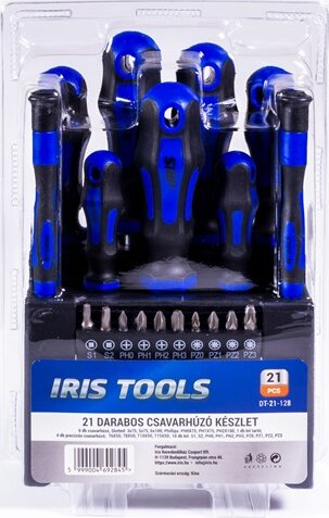 Iris Tools DT-21-128 Csavarhúzó készlet (21 db / csomag) Iris Tools DT-21-128 Csavarhúzó készlet (21 db / csomag)