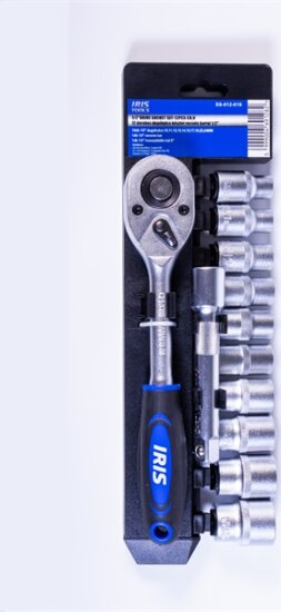 Iris Tools SS-012-019 Dugókulcs készlet racsnis karral 1/2" (12 db / csomag)