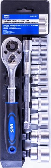 Iris Tools SS-012-017 Dugókulcs készlet racsnis karral 3/8" (12 db / csomag)