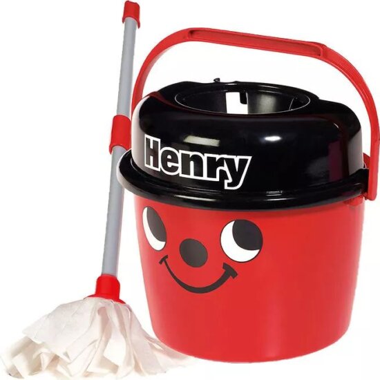 Casdon Henry játék felmosó szett vödörrel - Piros