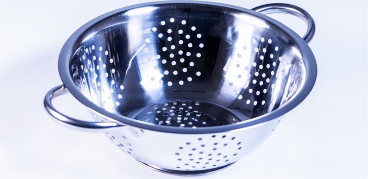 TOO KT-457 Rozsdamentes acél Szűrőtál 24 cm - Inox