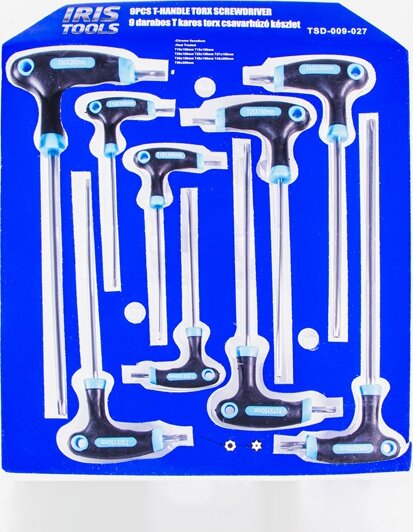 Iris Tools TSD-009-027 T karos torx csavarhúzó készlet (9 db / csomag) Iris Tools TSD-009-027 T karos torx csavarhúzó készlet (9 db / csomag)