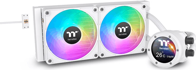 Thermaltake TH280 V2 Ultra EX ARGB Sync All In One Univerzális CPU Vízhűtés - Fehér
