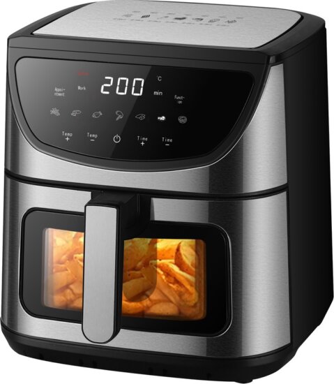 TOO AF-800-S AirFryer Forrólevegős sütő 8L 2000 Watt - Ezüst TOO AF-800-S AirFryer Forrólevegős sütő 8L 2000 Watt - Ezüst