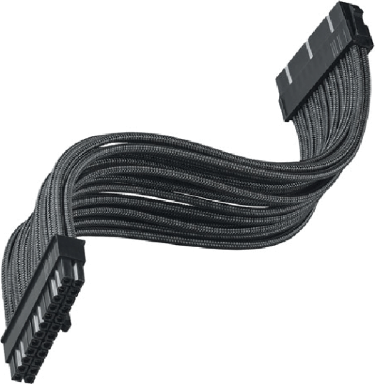 SilverStone SST-PP07E-MBW-V2 ATX 24 pin hosszabbító kábel 0.3m - Fekete SilverStone SST-PP07E-MBW-V2 ATX 24 pin hosszabbító kábel 0.3m - Fekete