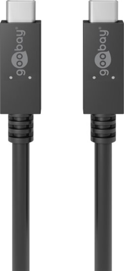 goobay 49254 USB-C apa - USB-C apa Adat és töltőkábel 1m - Fekete