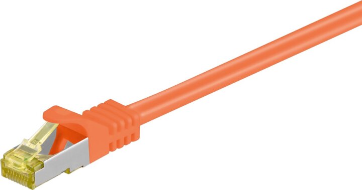 goobay 91570 SFTP Cat7 RJ45 600MHz (Cat6a 500MHz) Patch kábel 0.25m - Narancssárga