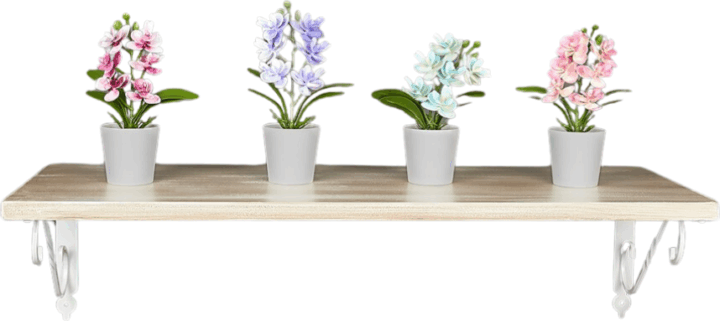 Iris E5679 Orchidea dekoráció művirággal cserépben 6x17cm - Többféle