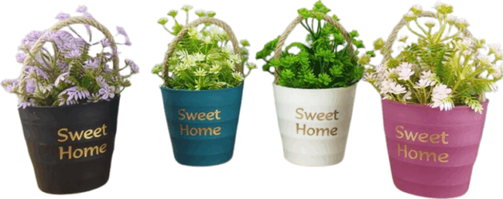 Iris E5800 dekoráció művirággal cserépben 11x18cm - Többféle