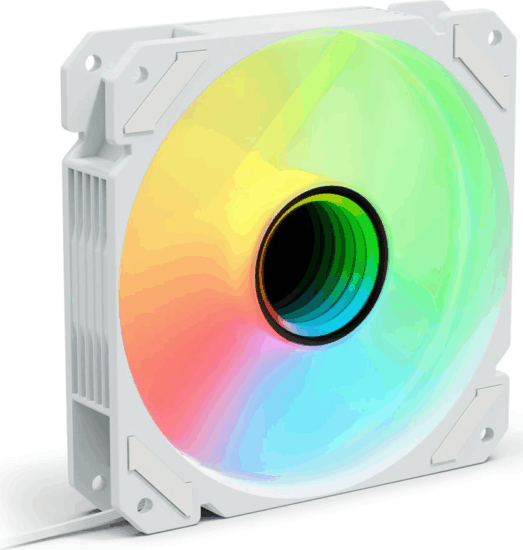 Sharkoon SHARK Mirror 120mm PWM RGB Rendszerhűtő ventilátor - Fehér