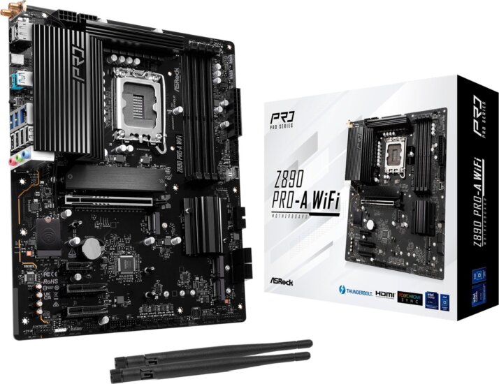 ASRock Z890 Pro-A WiFi DDR5 Intel s1851 ATX Alaplap
