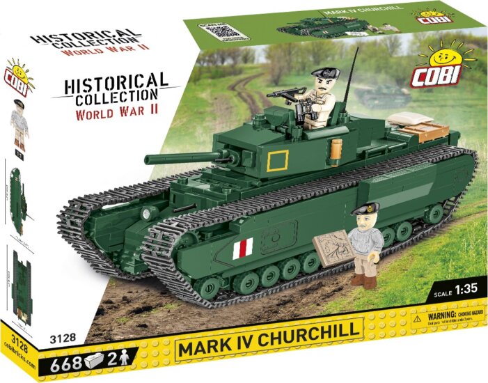 Cobi Blocks Mark IV Churchill Tank 668 darabos építő készlet 2 figurával