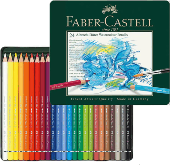 Farbel-Castell Akvarell színes ceruza készlet fém dobozban (24 db / csomag)