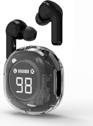 Gembird TWST-01-BK TWS Bluetooth Fülhallgató Headset - Fekete / Átlátszó Gembird TWST-01-BK TWS Bluetooth Fülhallgató Headset - Fekete / Átlátszó