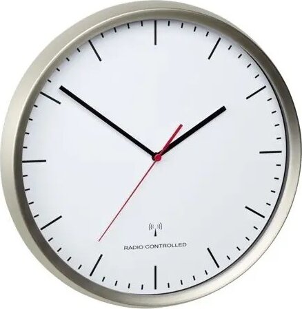 TFA 60.3521.02 Rádiójel vezérelt Analóg Falióra Ø 30cm - Ezüst