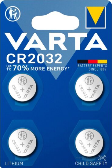 VARTA CR2032 Lithium Gombelem (4db / csomag) VARTA CR2032 Lithium Gombelem (4db / csomag)