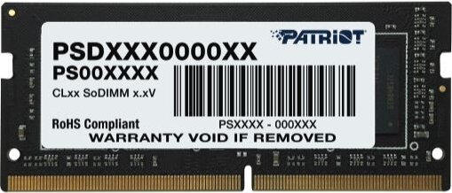 Patriot 8GB / 2666 Signature DDR4 SoDIMM CL19 Notebook RAM