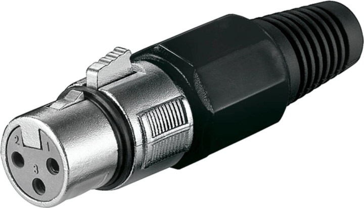 goobay 11755 Mikrofon XLR anya csatlakozó 3Pin - Fekete goobay 11755 Mikrofon XLR anya csatlakozó 3Pin - Fekete