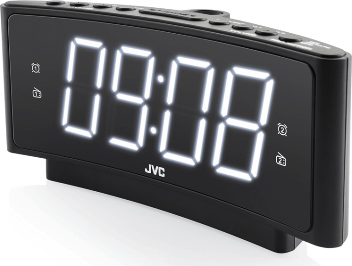 JVC RA-E314B Asztali Rádiós ébresztőóra Digitális kijelzővel - Fekete