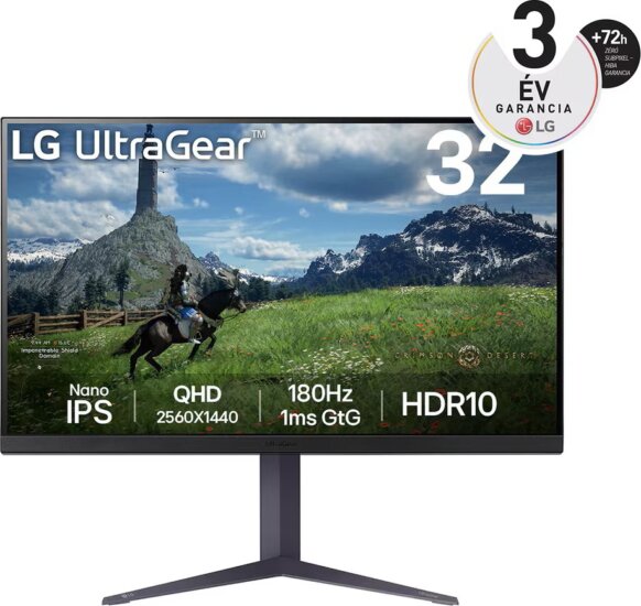 LG 32" 32GS85Q-B 16:9 iPS Gaming Monitor - Fekete