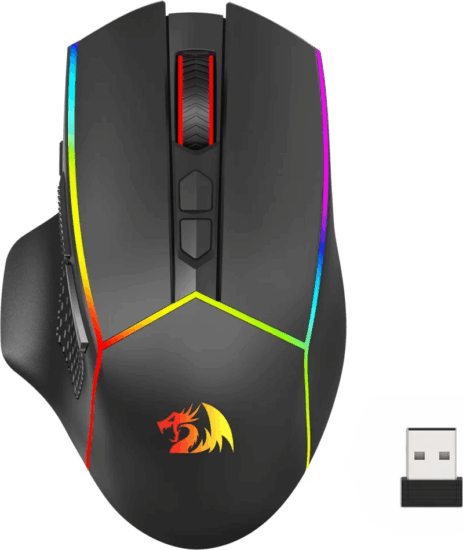 Redragon M612 PRO RGB Bluetooth + RF Wireless Gaming Egér - Fekete