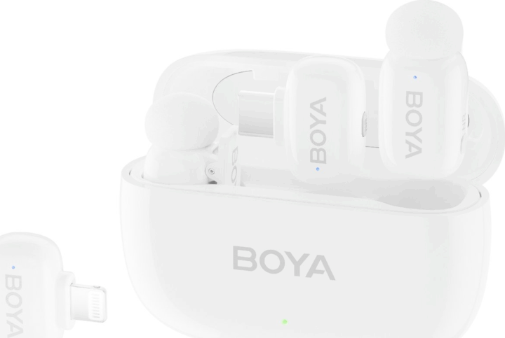Boya Mini-13 Lightning/USB-C Wireless mikrofon készlet - Fehér