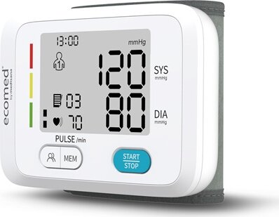 Medisana Ecomed BW-83E Csuklós vérnyomásmérő - Fehér