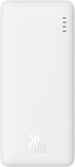 Baseus PPQD090002 Powerbank Airpow USB-A + Type-C / 10000mAh 20W - Fehér Baseus PPQD090002 Powerbank Airpow USB-A + Type-C / 10000mAh 20W - Fehér