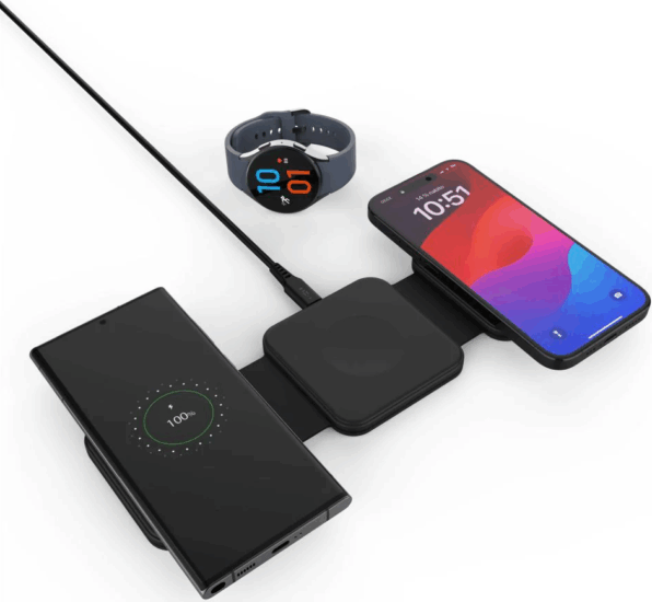 Fixed Flex Vezeték nélküli töltő Samsung készülékhez - Fekete (15W)