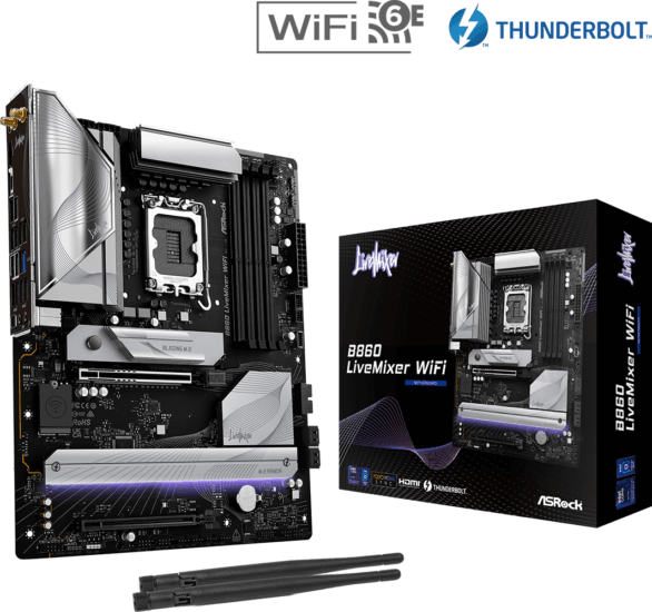 ASRock B860 LiveMixer WiFi DDR5 Intel s1851 ATX Alaplap ASRock B860 LiveMixer WiFi DDR5 Intel s1851 ATX Alaplap