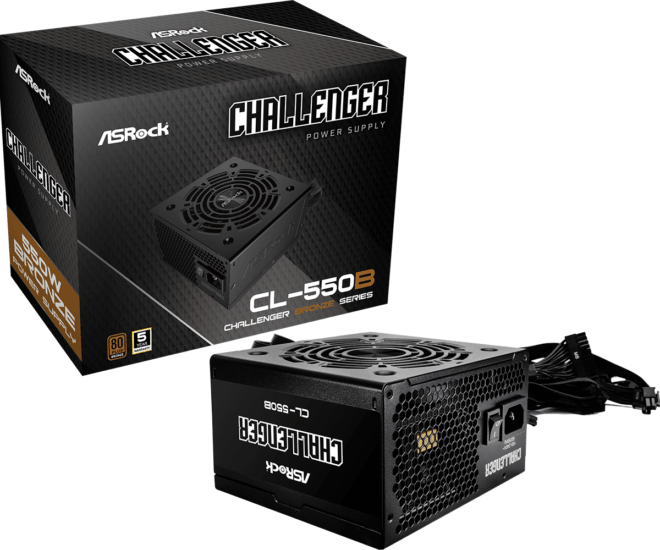 ASRock 550W CL-550B Challanger 80+ Bronze Tápegység