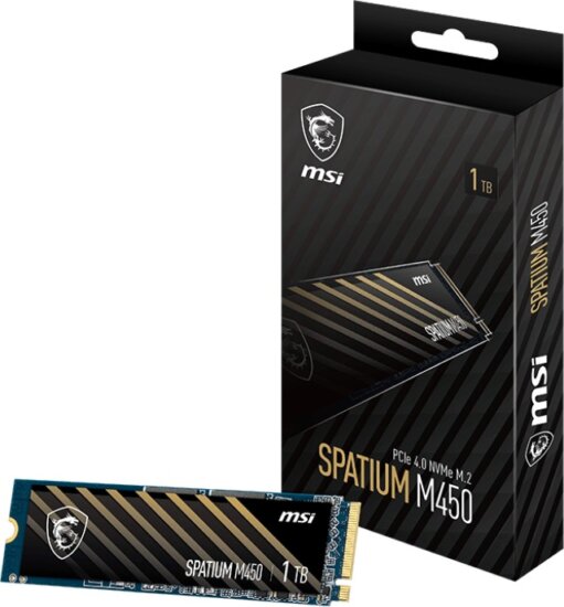 MSI 1TB SPATIUM M450 V1 NVMe PCIe M.2 SSD MSI 1TB SPATIUM M450 V1 NVMe PCIe M.2 SSD