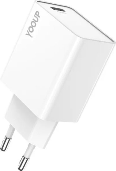 Yooup NC66-C USB-C Hálózati Töltő Adapter 20W - Fehér Yooup NC66-C USB-C Hálózati Töltő Adapter 20W - Fehér